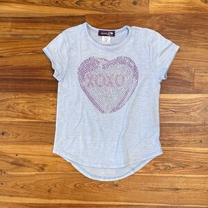 Kids Sparkle by Stoopher XOXO Rhinestone Heart Tee Size 5/6